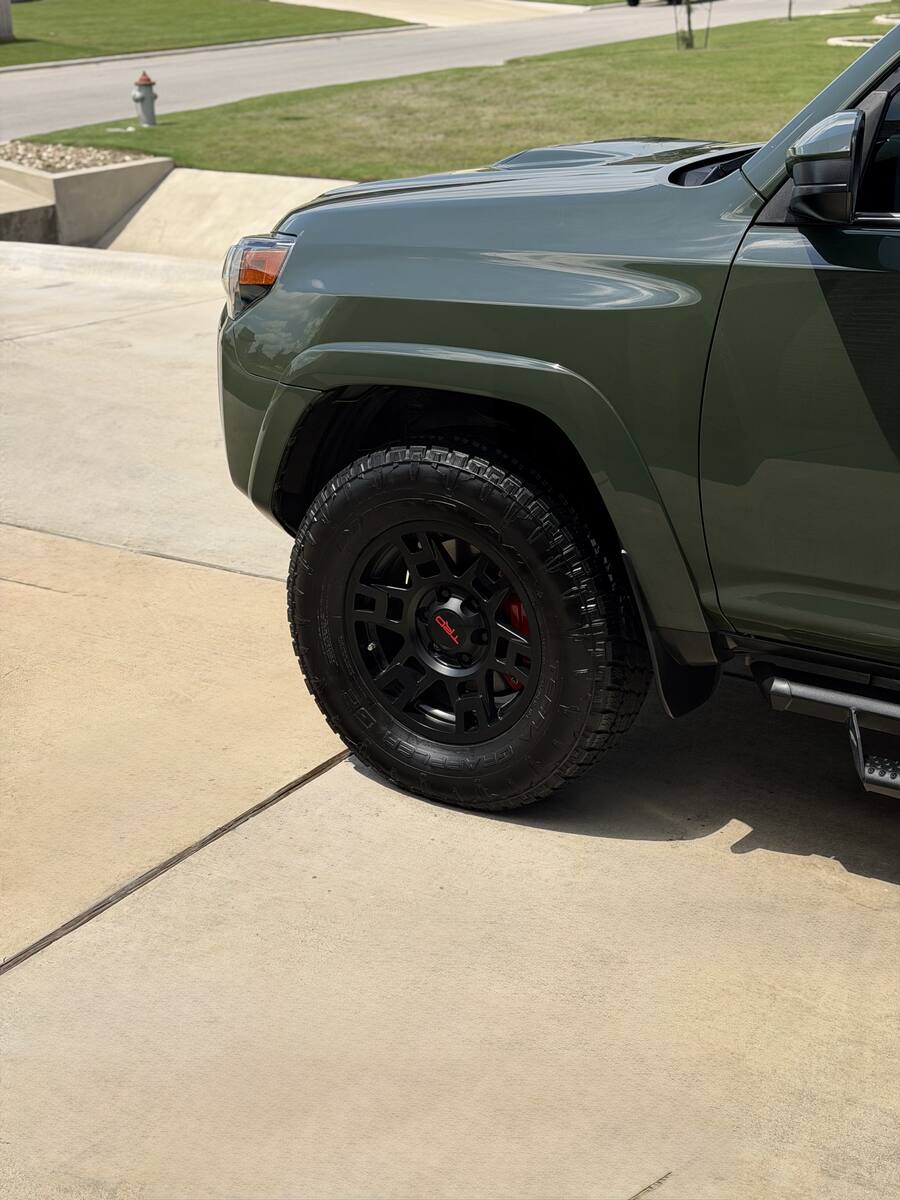 Toyota 4Runner wheel and fender detail close-up