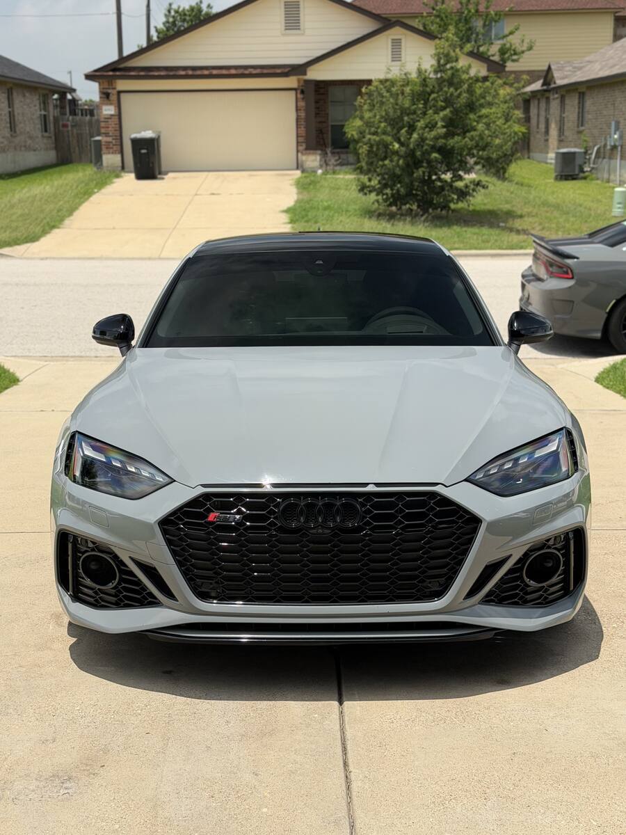 Grey Audi RS5 after a full mobile detail
