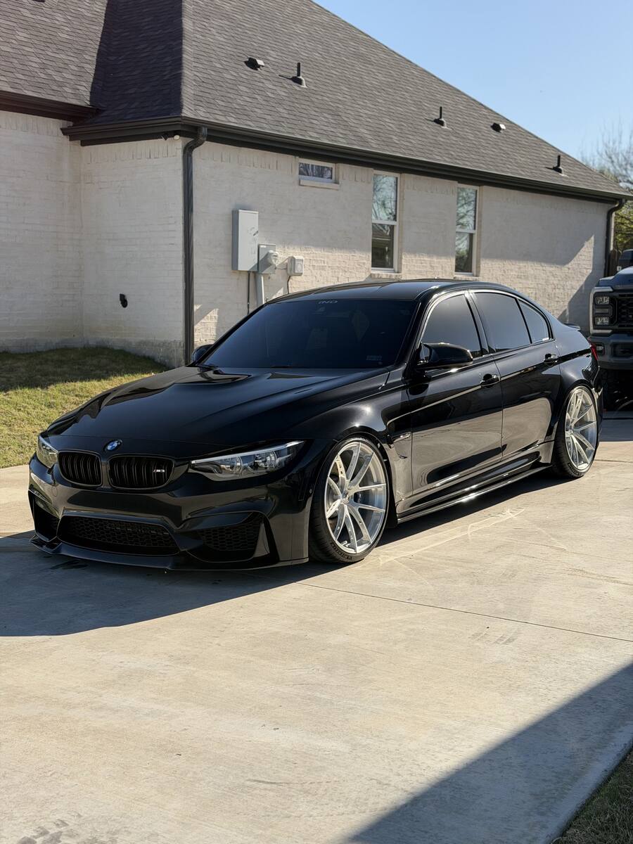 Black BMW M3 after a full mobile detail
