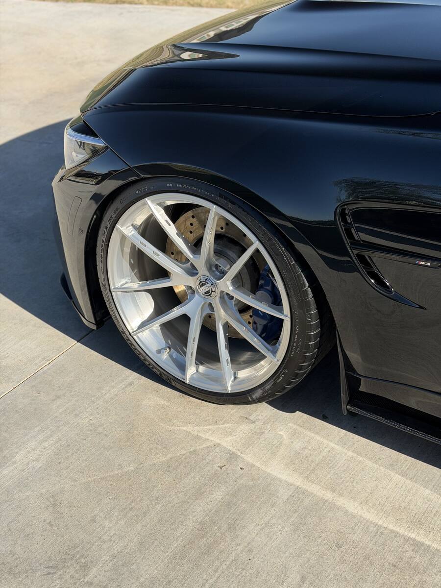 BMW M3 wheel and fender detail close-up