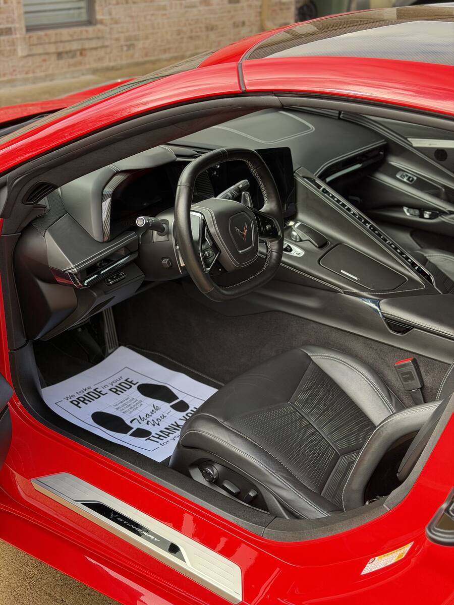 Chevrolet Corvette C8 interior after detail