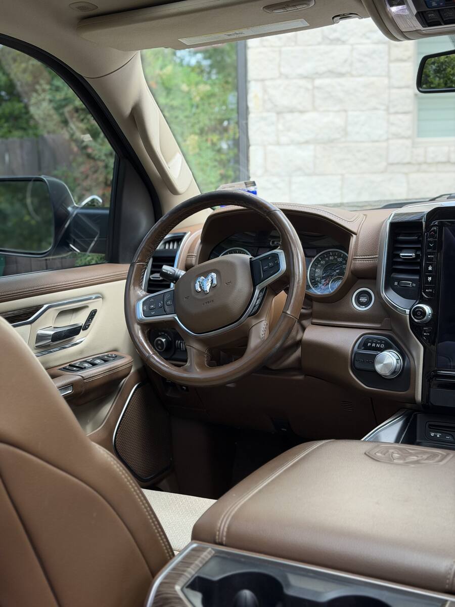 RAM 1500 leather interior after detail