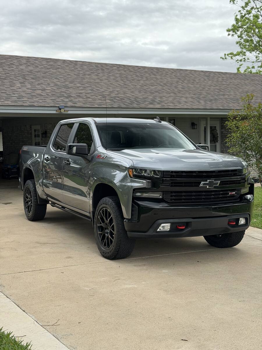 Grey Chevrolet Silverado Trail Boss after a full mobile detail