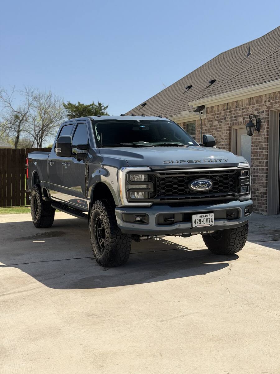 Grey Ford Super Duty truck after full mobile detail